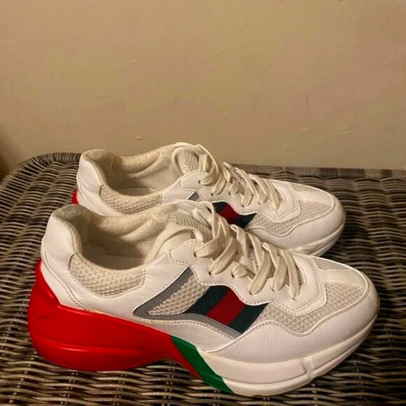 Classic Gucci Rhyton White Sneakers size 10  ( EU 44 ) - Picture 1 of 4